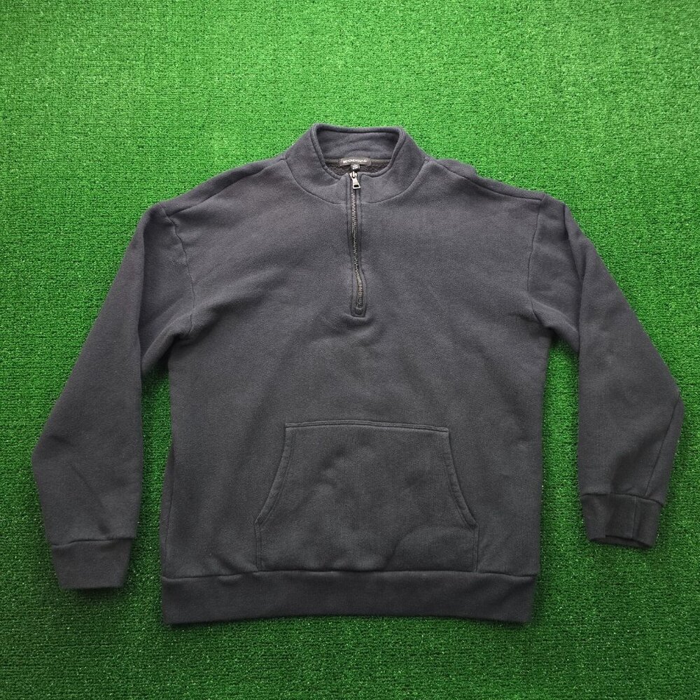 Beyond Yoga Sweater Womens Large Black 1/4 Zip‎ Pullover Fleece Gym Workout